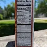 Closeup photo of Special K Chocolate Peanut Butter Protein Meal Bar ingredients
